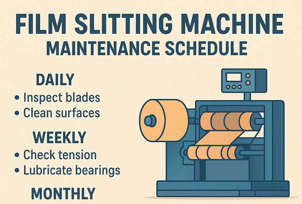 Film Slitting Machine Maintenance Schedule Daily, Weekly & Monthly Checks
